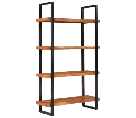 vidaXL Bookcase 4-Tier 110x40x180 cm Solid Wood Acacia and Iron