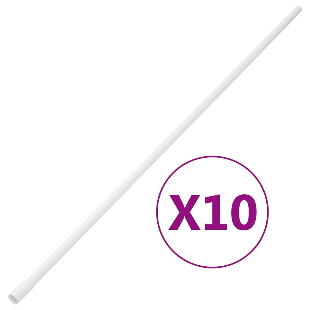 vidaXL Șine de cabluri cu cleme, Ø16 mm, 10 m, PVC