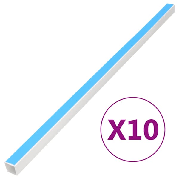 vidaXL kaablikanal iseliimuv 10x10 mm 10 m PVC