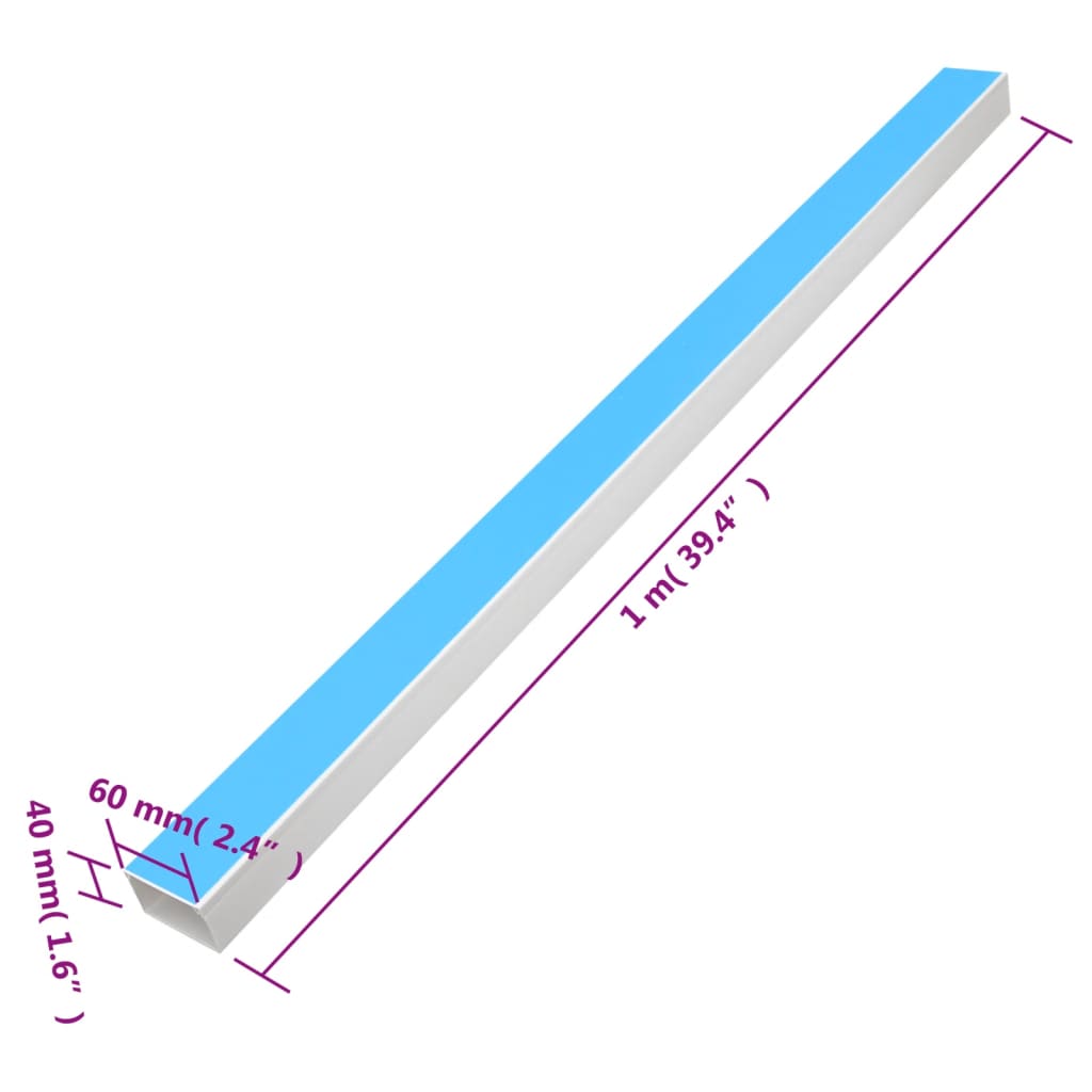 Öntapadós PVC kábelcsatorna 60 x 40 mm 30 m 