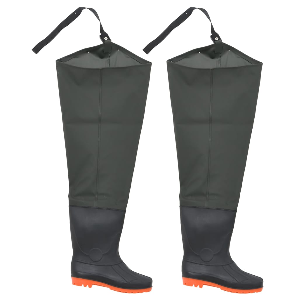 vidaXL hip waders str. 39 mørkegrøn