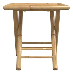 3dílný skládací bistro set s krémově bílými poduškami bambus - obrázek 7
