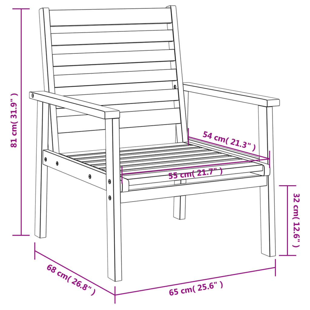 imagem de vidaXL 4 pcs conjunto lounge de jardim madeira de acácia maciça11