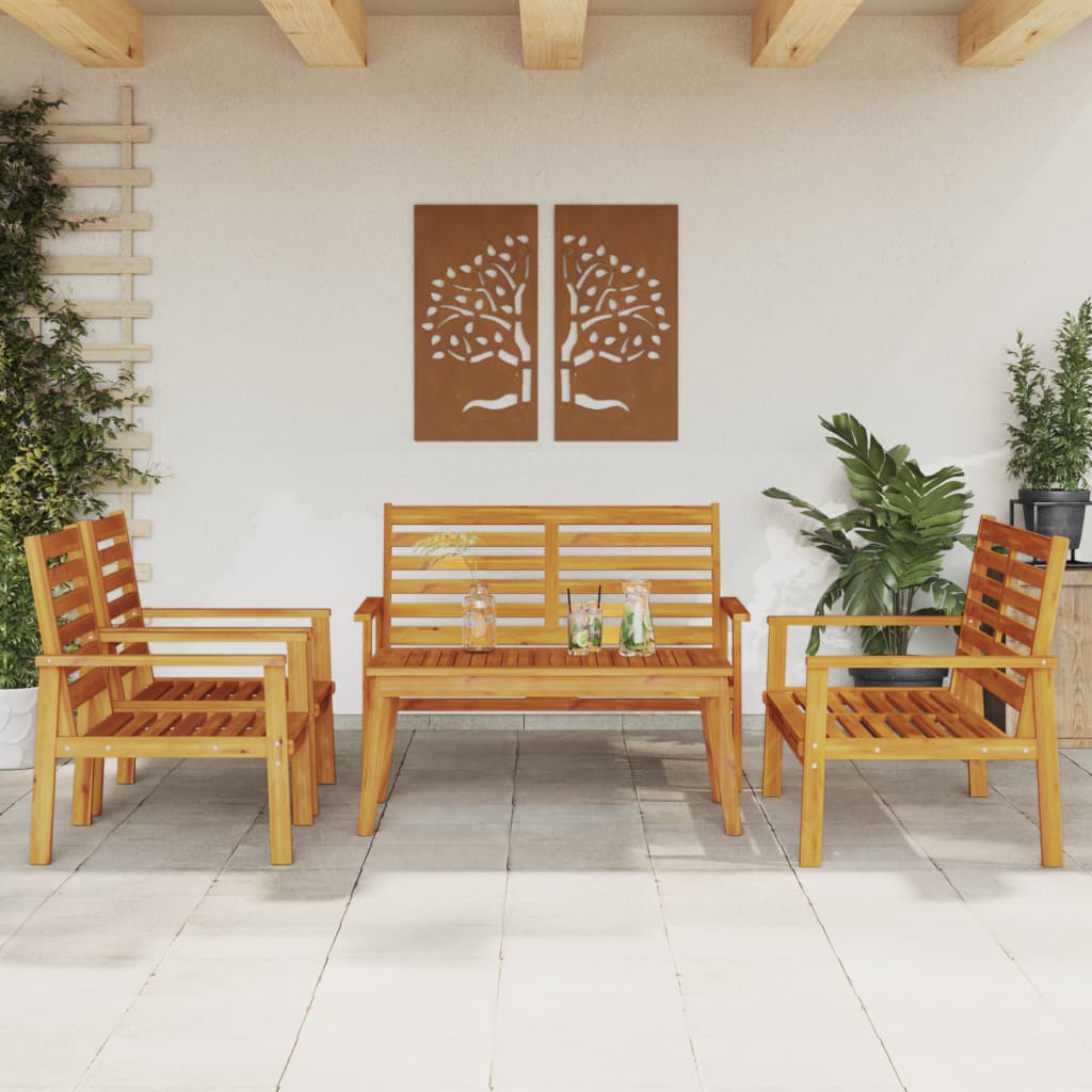 imagem de vidaXL 5 pcs conjunto lounge de jardim madeira de acácia maciça1