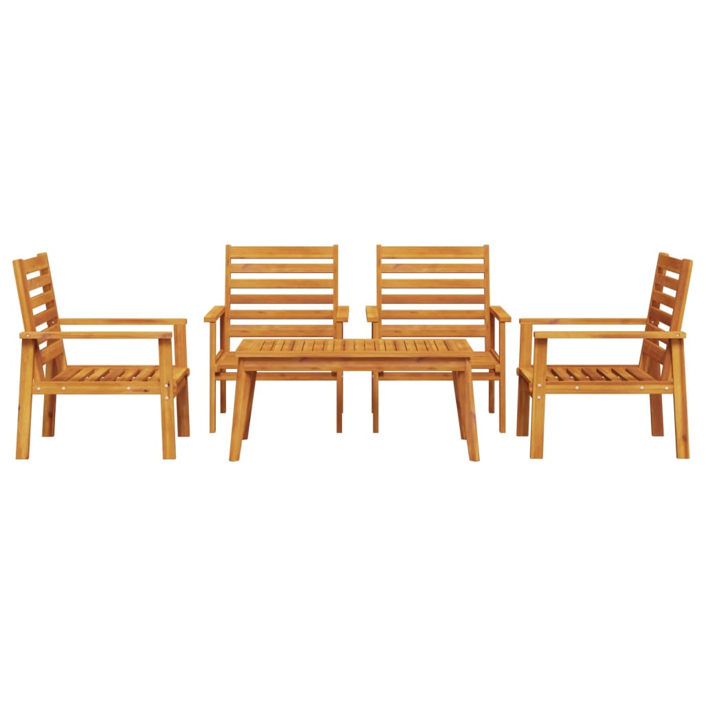 vidaXL 5-delige Loungeset massief acaciahout afbeelding