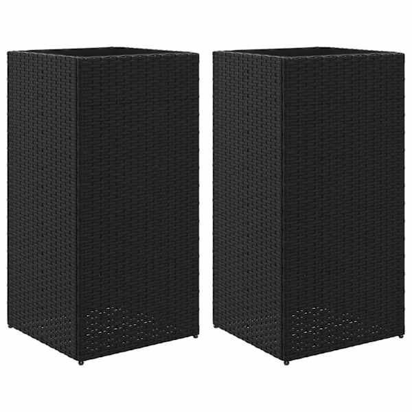 vidaXL aia taimekastid 2 tk, 40 x 40 x 80 cm, pol&uuml;rotang