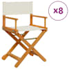 vidaXL 8-osaline kokkupandav tool, kreemvalge, kangas