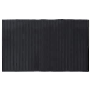 vidaXL vaip ristk&uuml;likukujuline, must, 60 x 100 cm, bambus