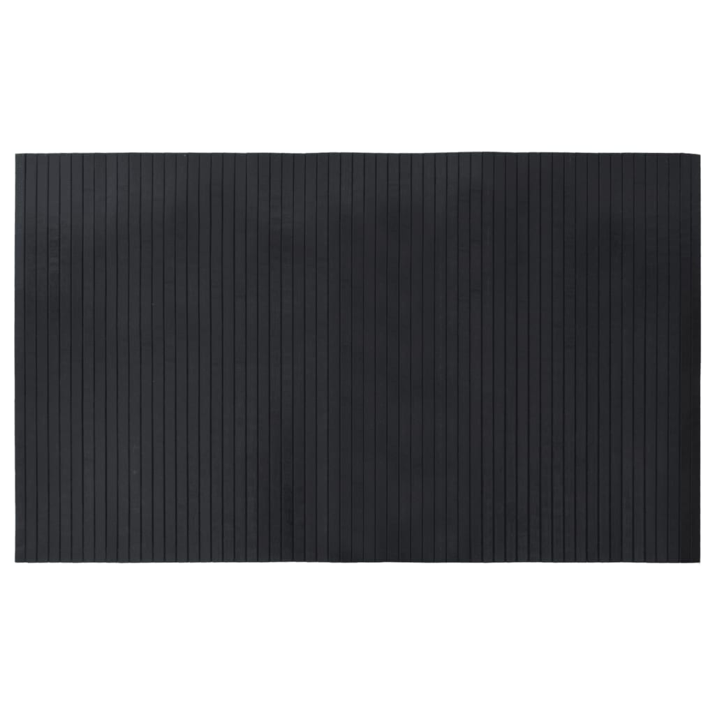 vidaXL Koberec obdĺžnikový čierny 60x100 cm bambus