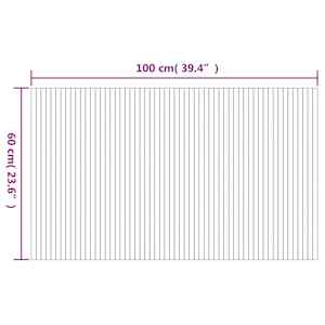Koberec obdélníkový světle přírodní 60 x 100 cm bambus - obrázek 8