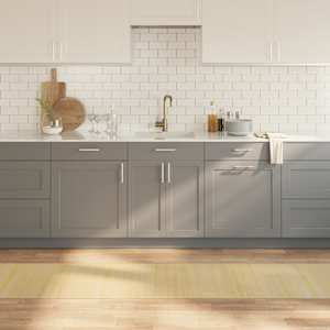 Preproga pravokotna svetlo naravna 60x400 cm bambus