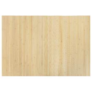 Koberec obdélníkový světle přírodní 70 x 100 cm bambus - obrázek 2