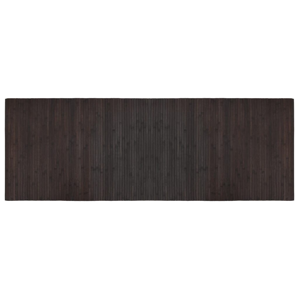vidaXL Koberec obdĺžnikový tmavohnedý 70x200 cm bambusový