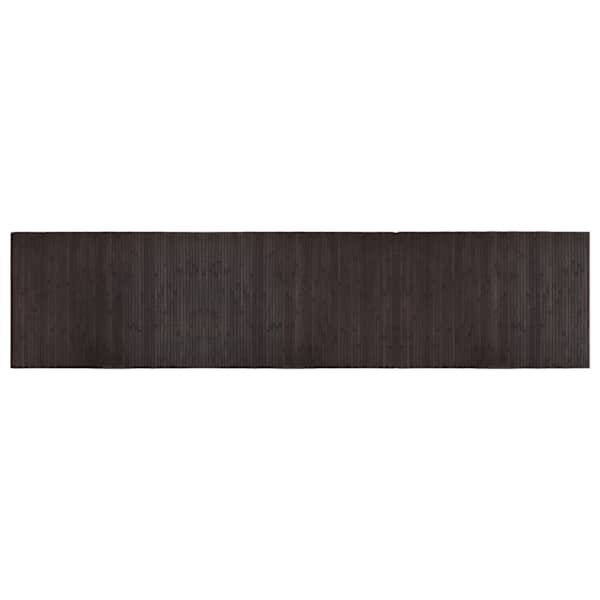 vidaXL vaip, ristk&uuml;likukujuline, tumepruun, 70 x 300 cm, bambus