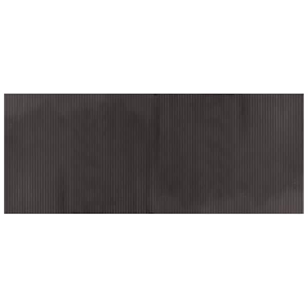 vidaXL vaip, ristk&uuml;likukujuline, tumepruun, 80 x 200 cm, bambus