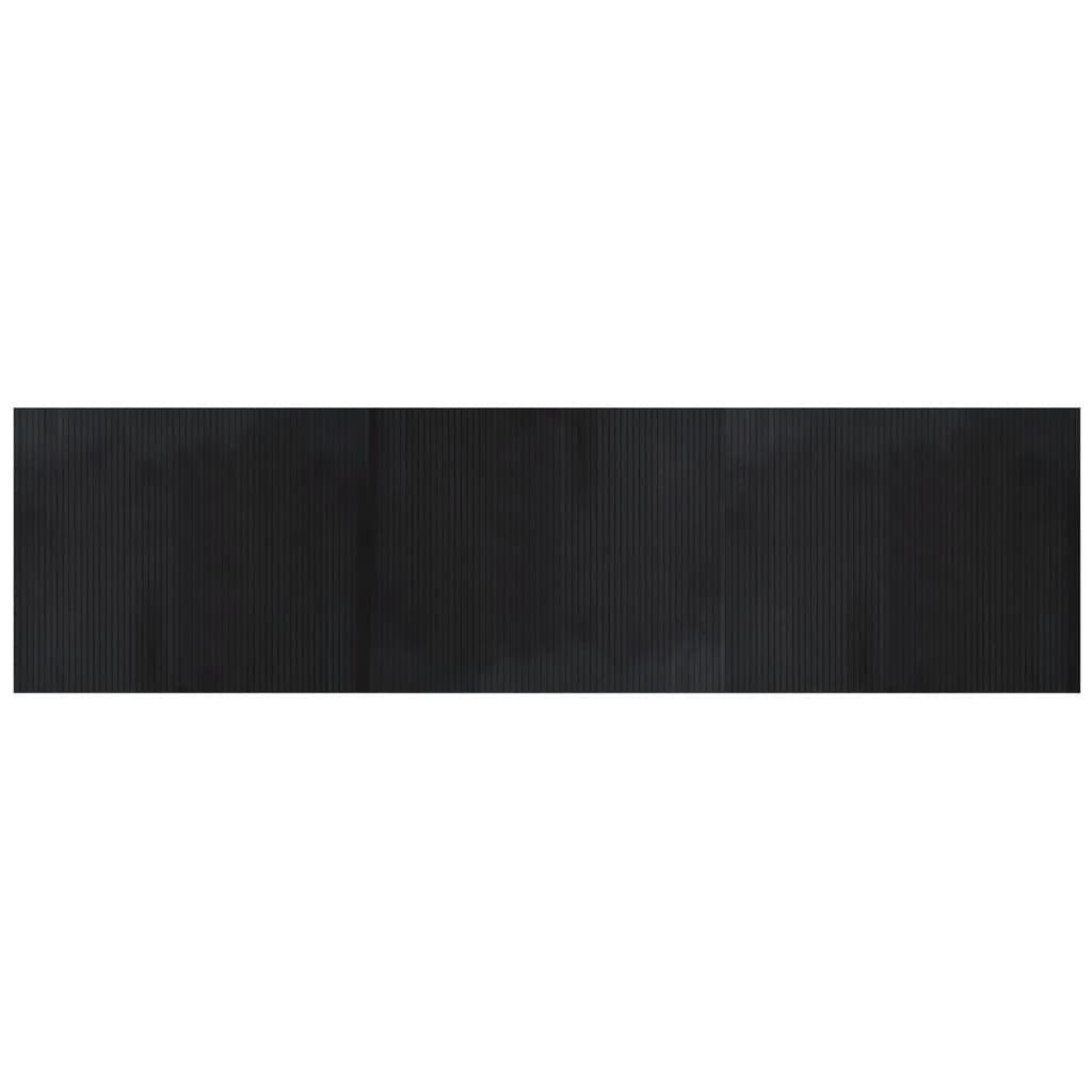 vidaXL Koberec obdĺžnikový čierny 80x300 cm bambus