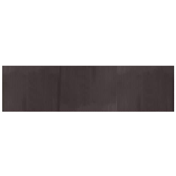 vidaXL vaip, ristk&uuml;likukujuline, tumepruun, 80 x 300 cm, bambus