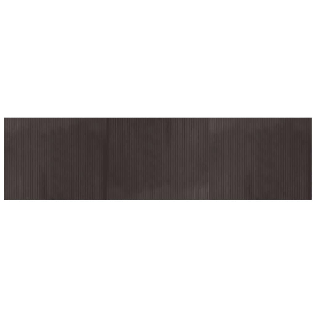 vidaXL Koberec obdélníkový tmavě hnědý 80 x 300 cm bambus