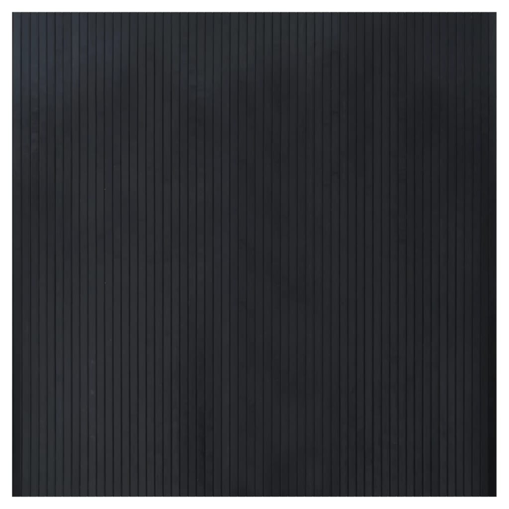 vidaXL Koberec obdélníkový černý 100 x 100 cm bambus