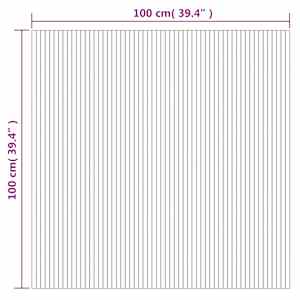 Koberec obdélníkový světle přírodní 100 x 100 cm bambus - obrázek 8