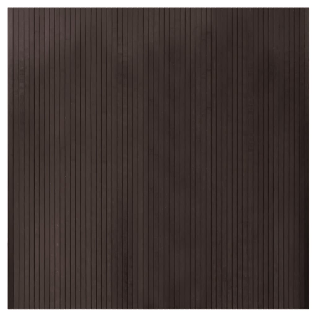vidaXL Koberec obdélníkový tmavě hnědý 100 x 100 cm bambus
