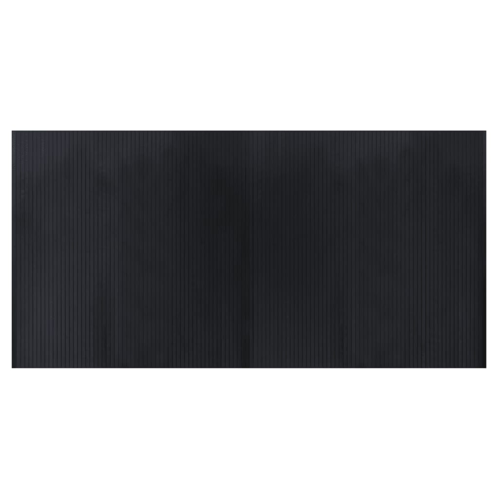 vidaXL Koberec obdĺžnikový čierny 100x200 cm bambus