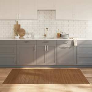 Preproga pravokotna rjava 100x200 cm bambus