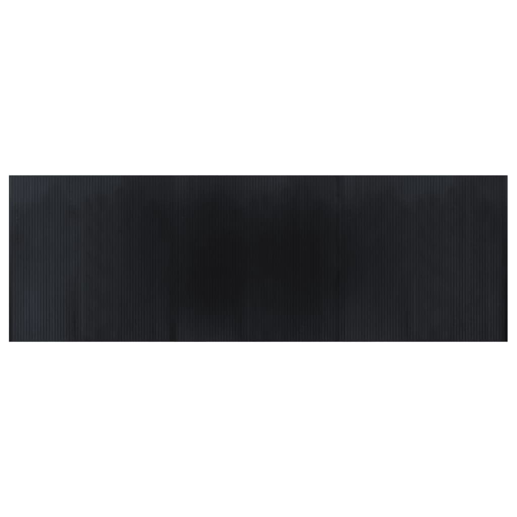 vidaXL Koberec obdĺžnikový čierny 100x300 cm bambus