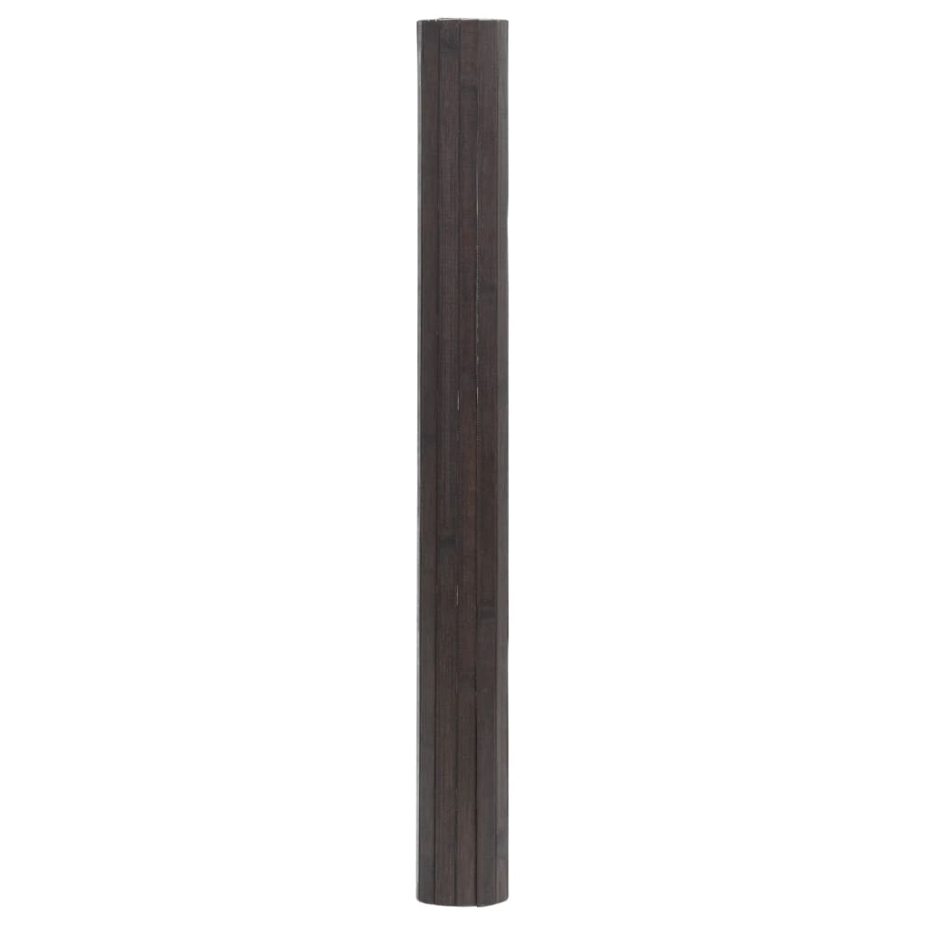 vidaXL - Vloerkleed - rechthoekig - 100x400 - cm - bamboe - donkerbruin