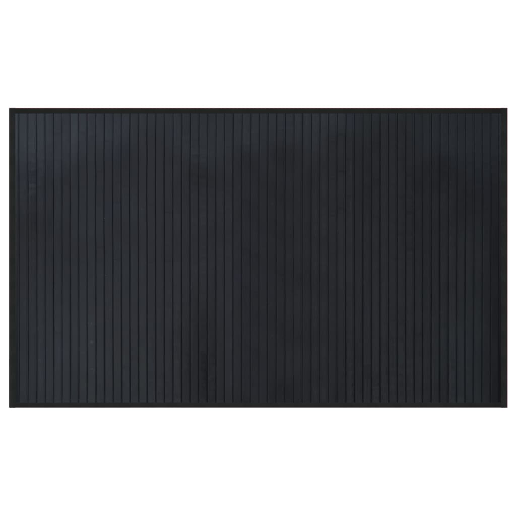 vidaXL Koberec obdĺžnikový čierny 60x100 cm bambus