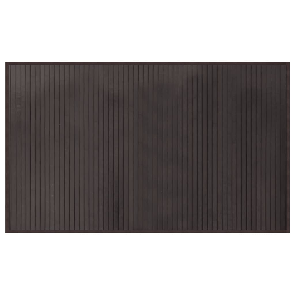 vidaXL Koberec obdélníkový tmavě hnědý 60 x 100 cm bambus