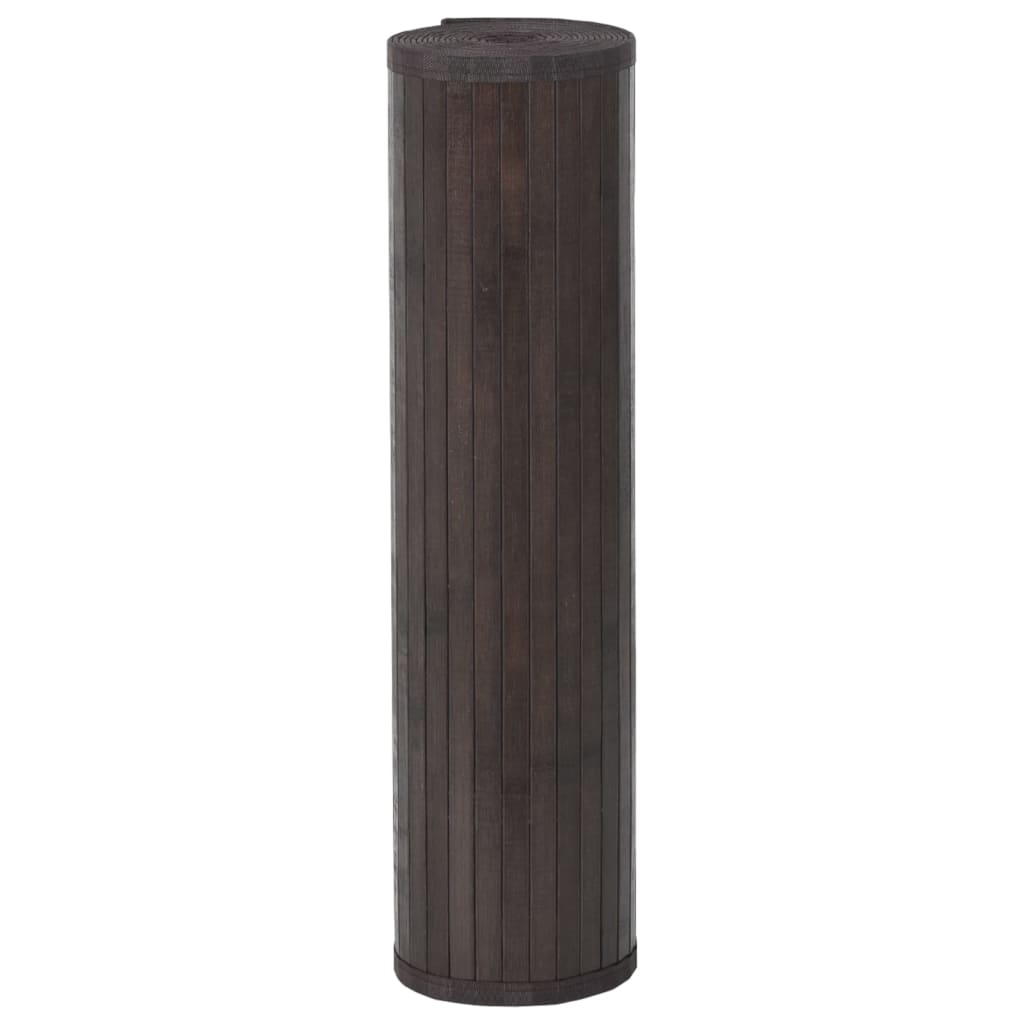 vidaXL négyszögletű sötétbarna bambusz szőnyeg 60 x 100 cm