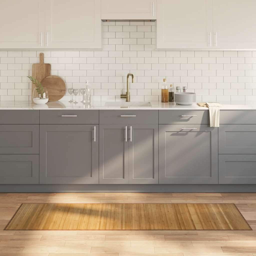 vidaXL Covor dreptunghiular, natural, 60x200 cm, bambus