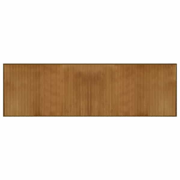 vidaXL vaip, ristk&uuml;likukujuline, pruun, 60 x 200 cm, bambus