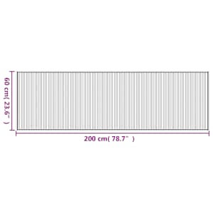Koberec obdélníkový šedý 60 x 200 cm bambus - obrázek 8