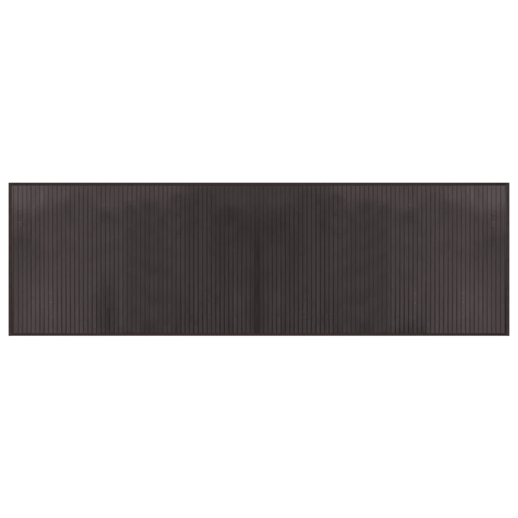 vidaXL Koberec obdĺžnikový tmavohnedý 60x200 cm bambusový