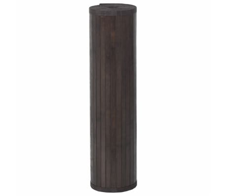 vidaXL Teppich Rechteckig Dunkelbraun 60x300 cm Bambus