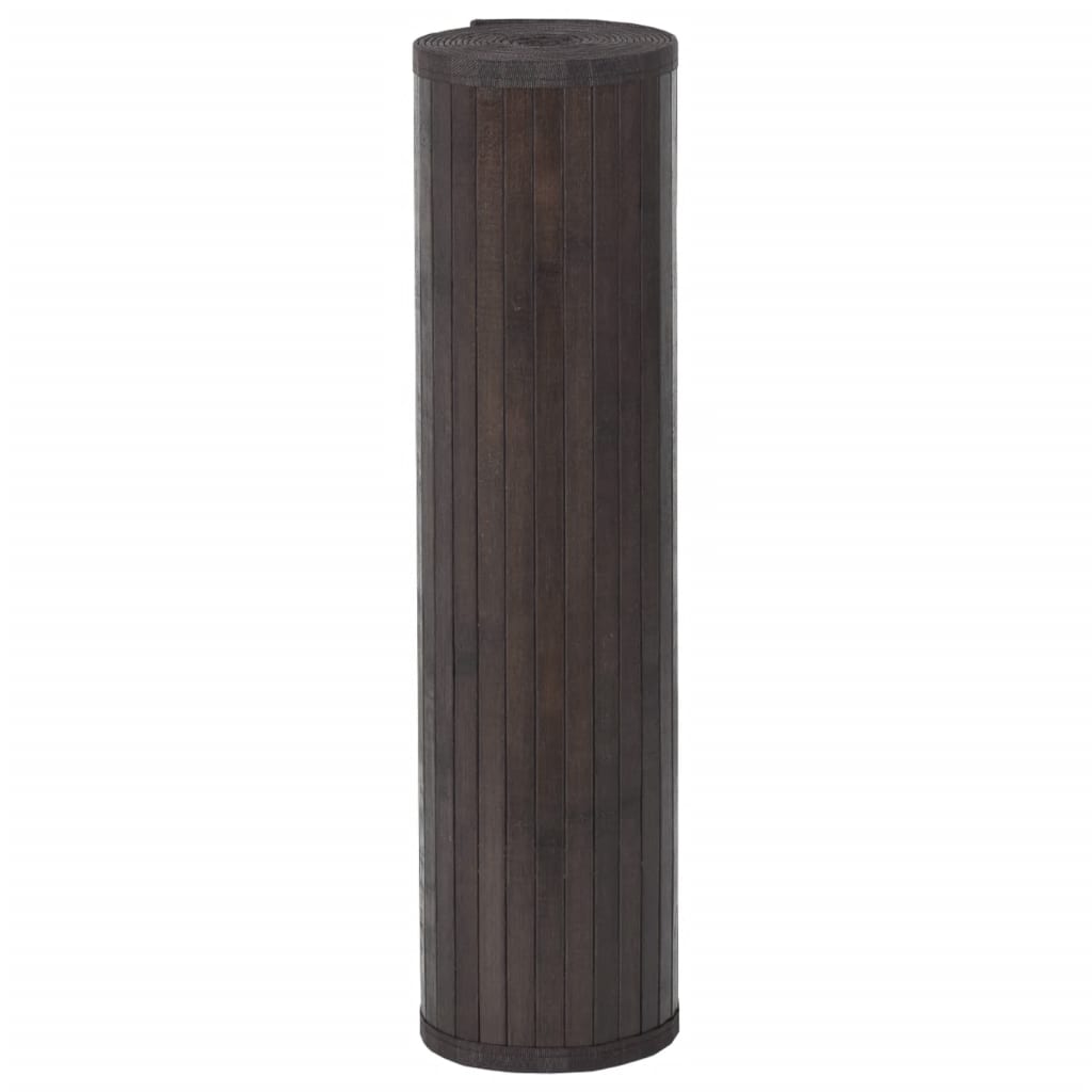 vidaXL Vloerkleed rechthoekig 60x400 cm bamboe donkerbruin afbeelding