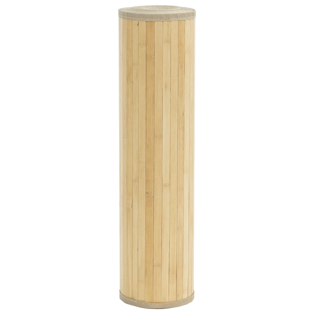 vidaXL Vloerkleed rechthoekig 60x500 cm bamboe lichtnaturel afbeelding