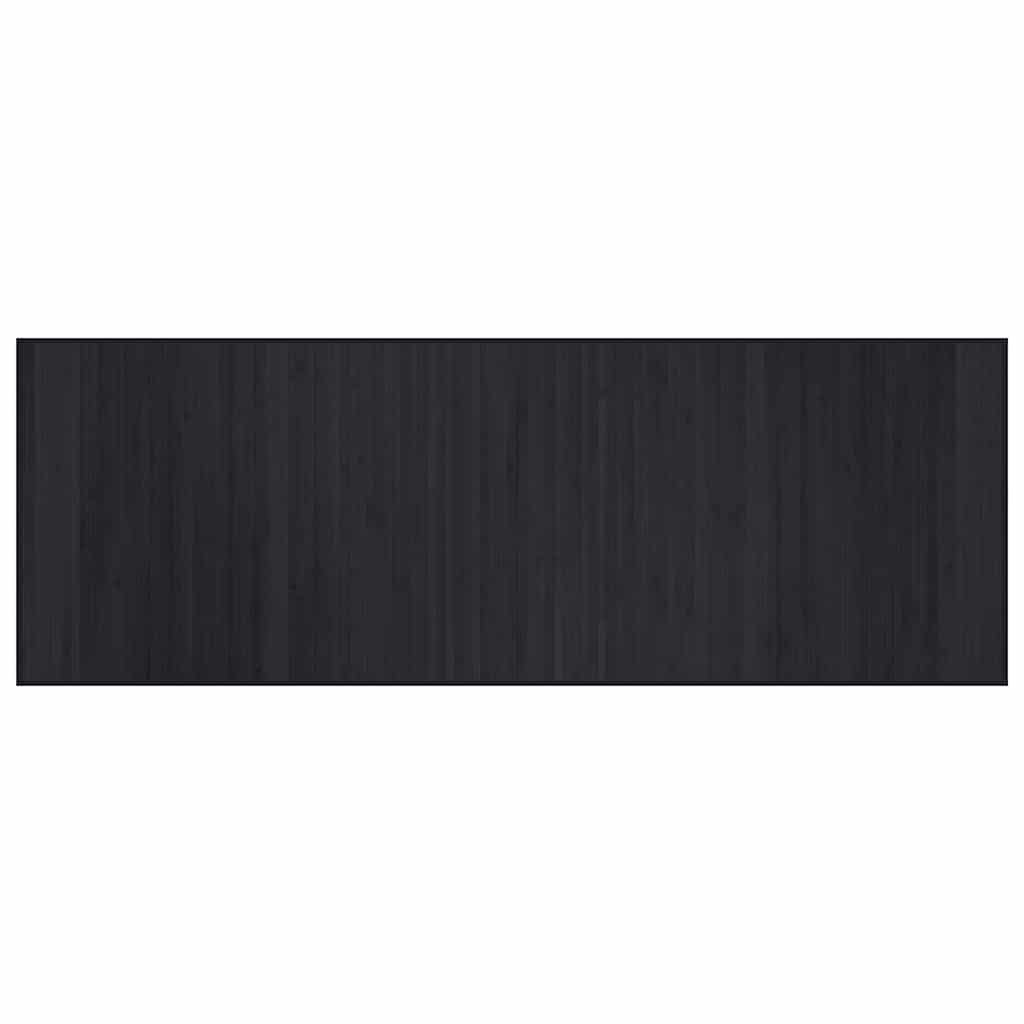 vidaXL Koberec obdĺžnikový čierny 70x200 cm bambus