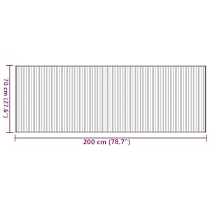 Koberec obdélníkový světle přírodní 70 x 200 cm bambus - obrázek 8