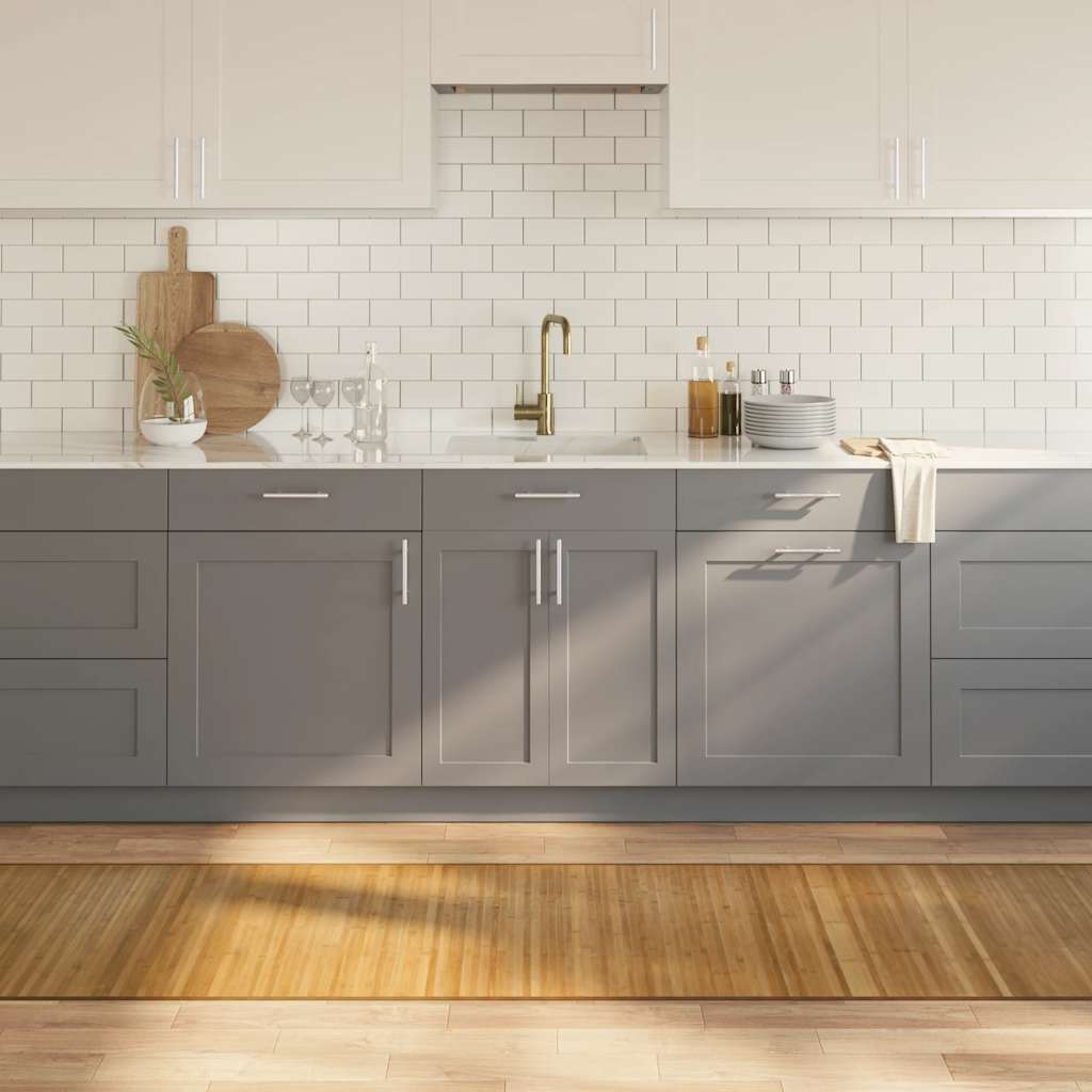 vidaXL Teppich Rechteckig Natur 70x400 cm Bambus