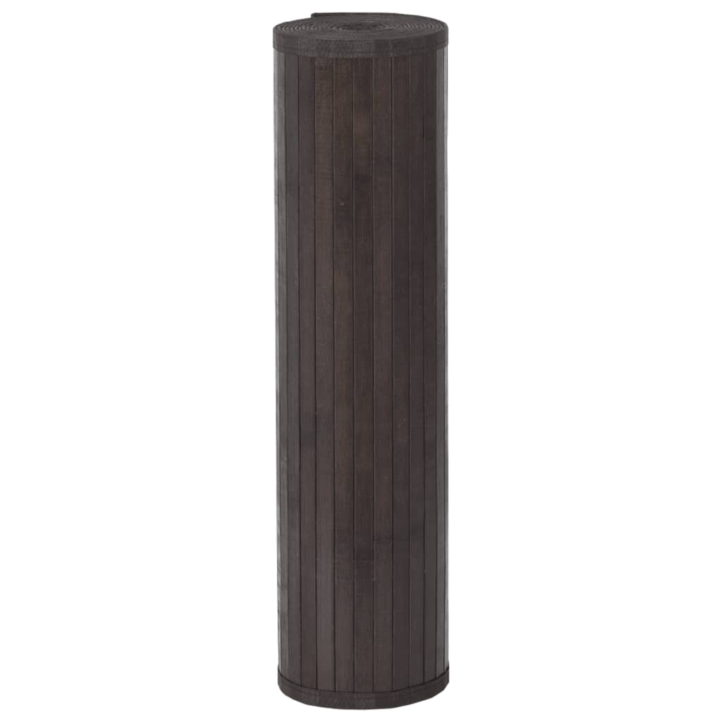 vidaXL Koberec obdĺžnikový tmavohnedý 80x200 cm bambus
