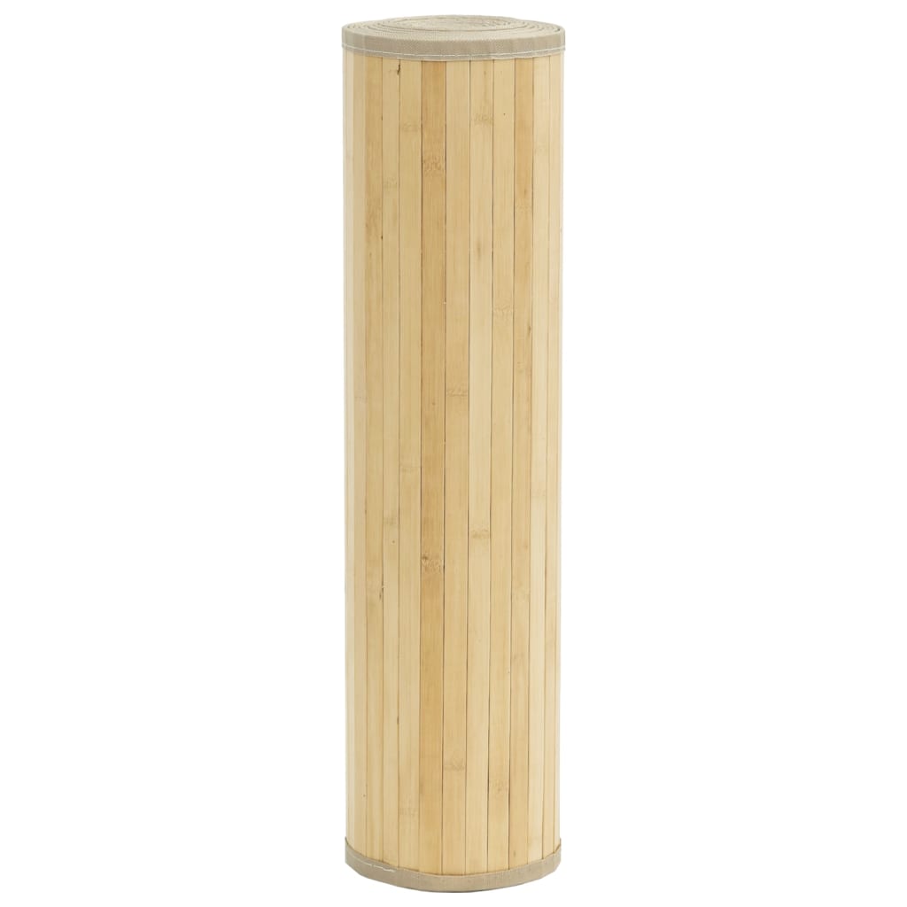 vidaXL Vloerkleed rechthoekig 80x500 cm bamboe lichtnaturel afbeelding