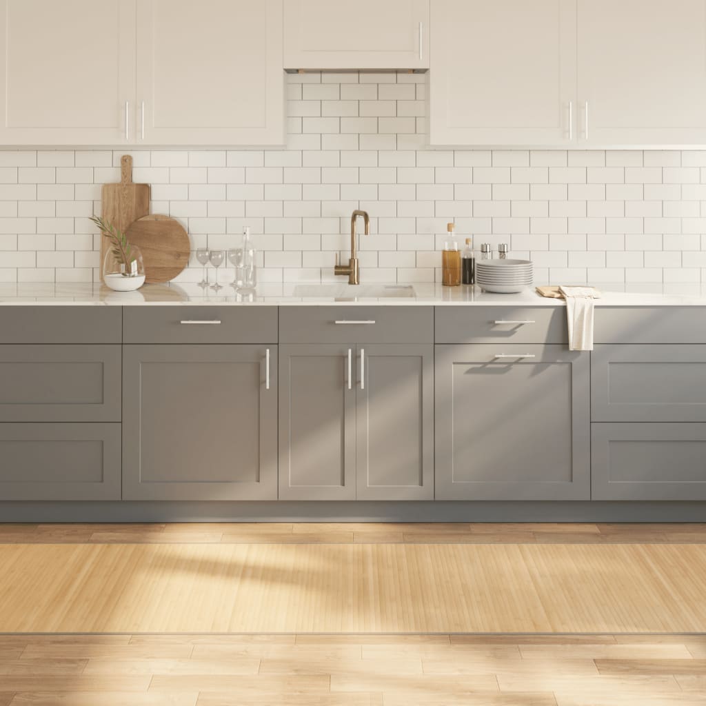 vidaXL Covor dreptunghiular, natural deschis, 80x500 cm, bambus