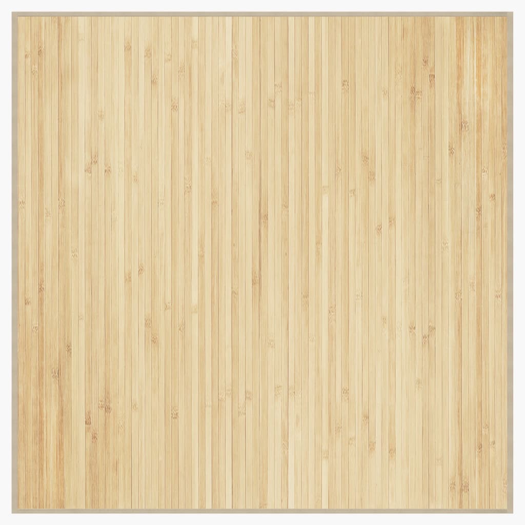 vidaXL Koberec štvorcový bledý prírodný 100x100 cm bambus
