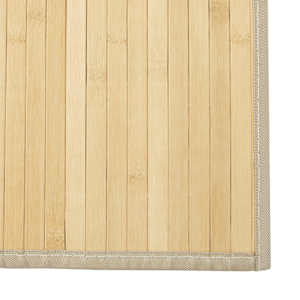 Koberec čtvercový světle přírodní 100 x 100 cm bambus - obrázek 6