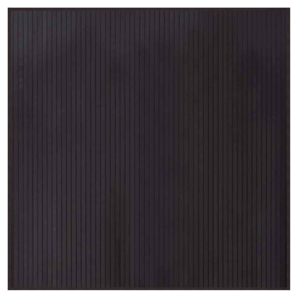 vidaXL Koberec štvorcový tmavohnedý 100x100 cm bambus