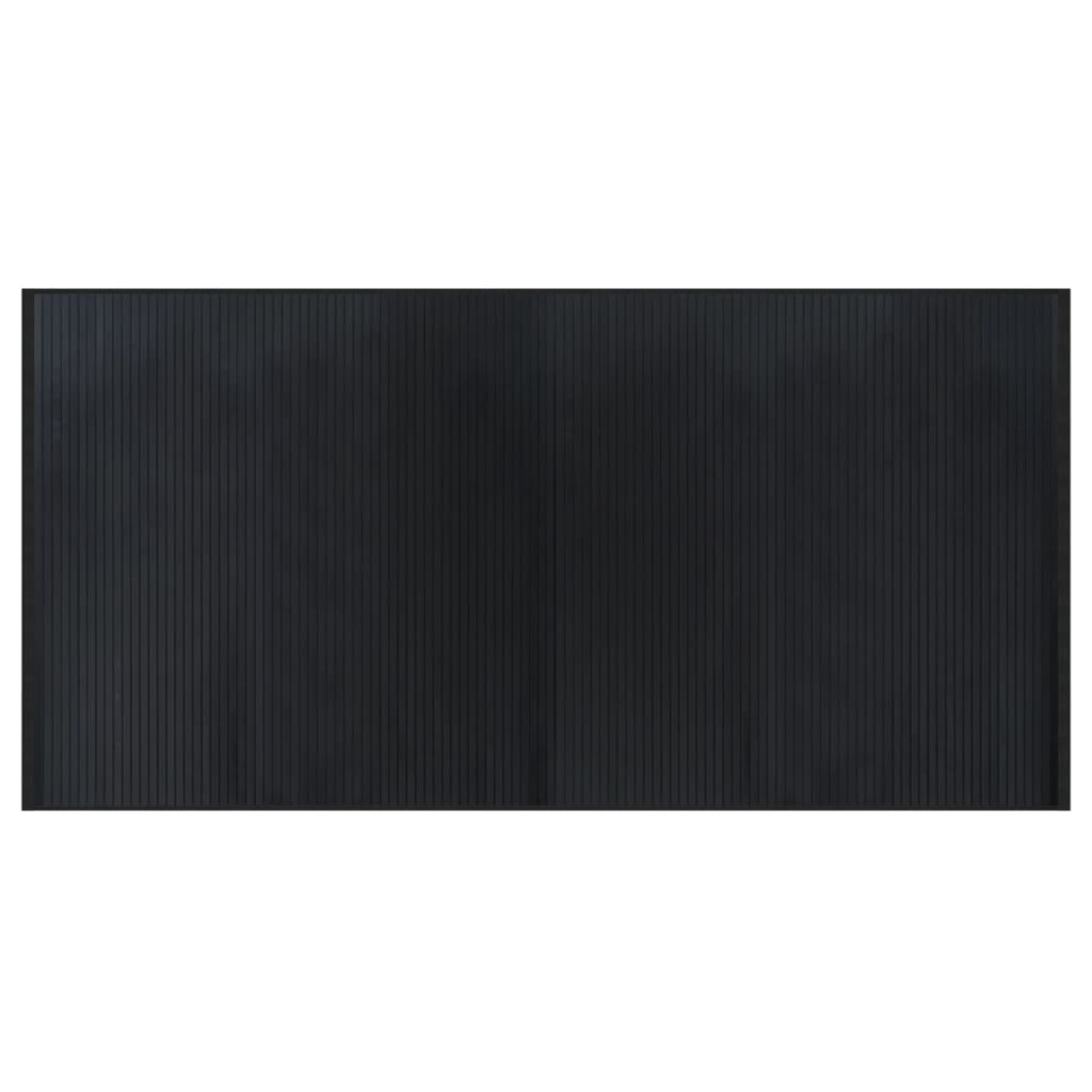 vidaXL Koberec obdĺžnikový čierny 100x200 cm bambus