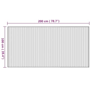 Koberec obdélníkový přírodní 100 x 200 cm bambus - obrázek 8